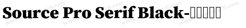 Source Pro Serif Black字体转换